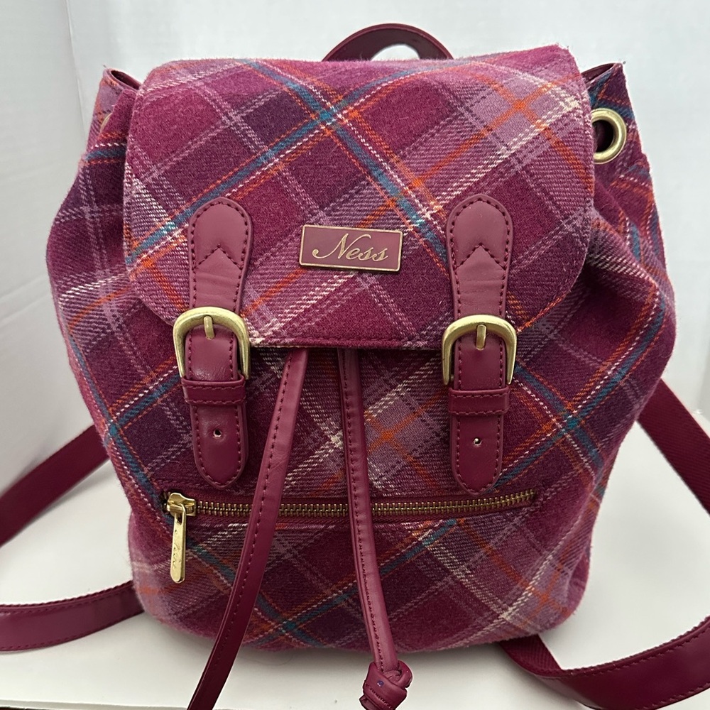 Ness of Scotland Plaid Women's Backpack Purse